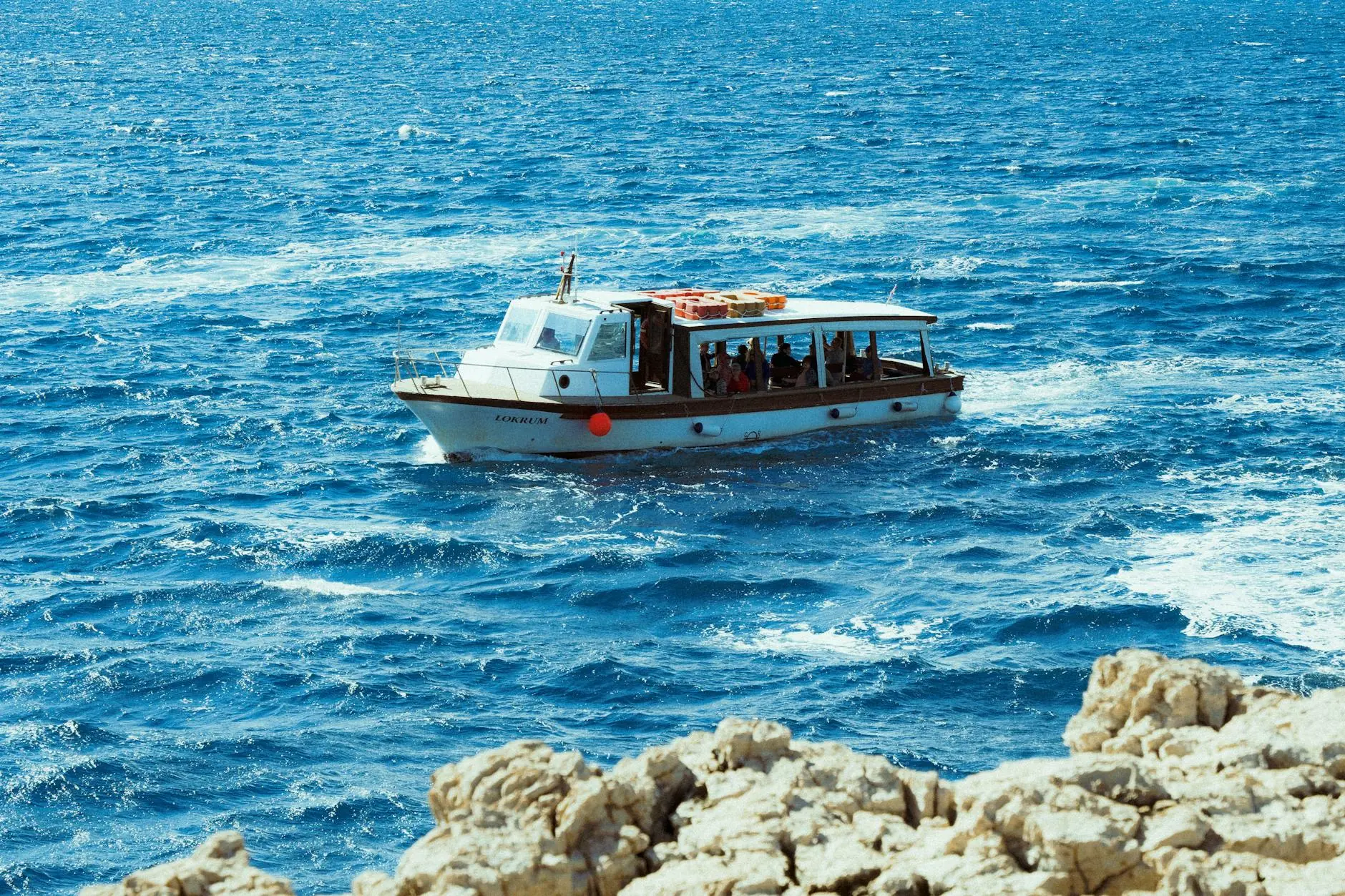 Boats around Hvar island in Croatia
