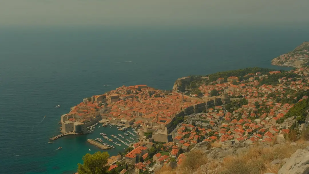 Dubrovnik Old Town and city walls on the Adriatic coast