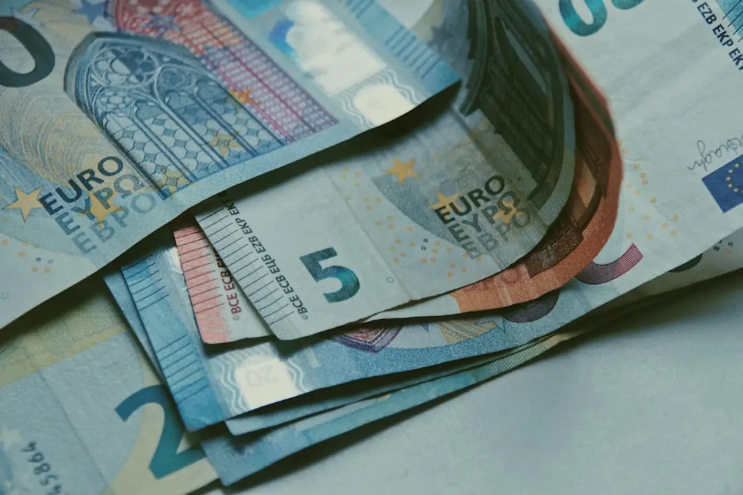 Euro and pound notes for European travel money planning