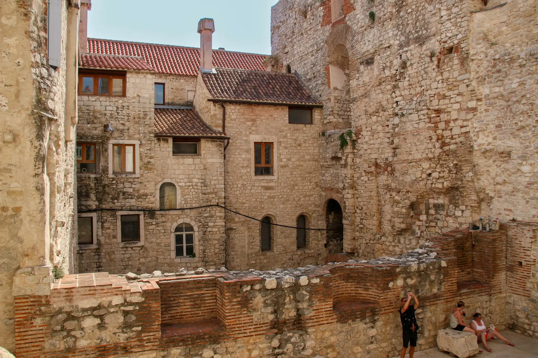 Historic streets around Diocletian Palace in Split Croatia