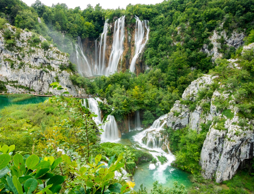 Plitvice Lakes National Park waterfalls in Croatia