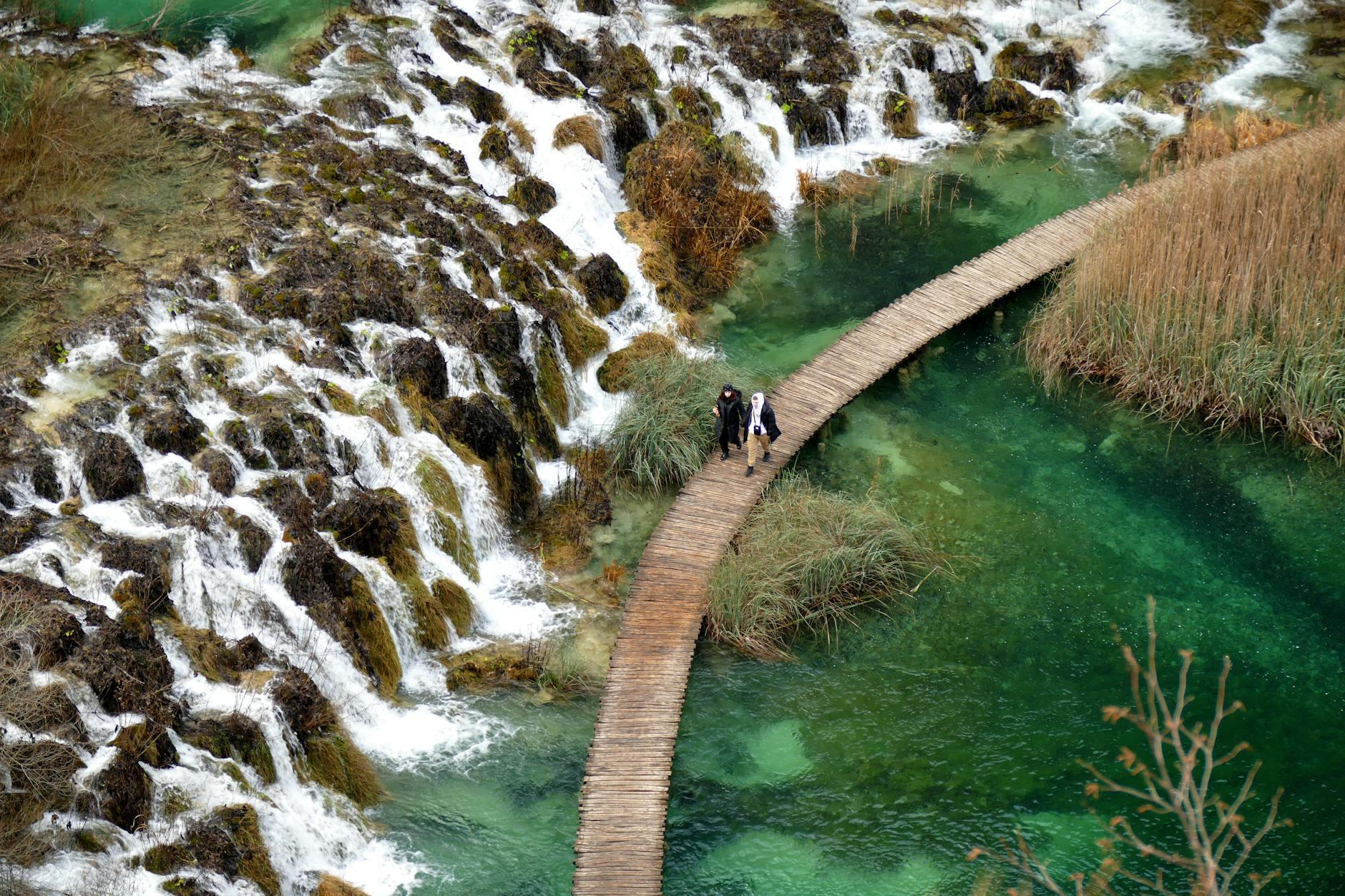 Plitvice Lakes waterfalls in Croatia