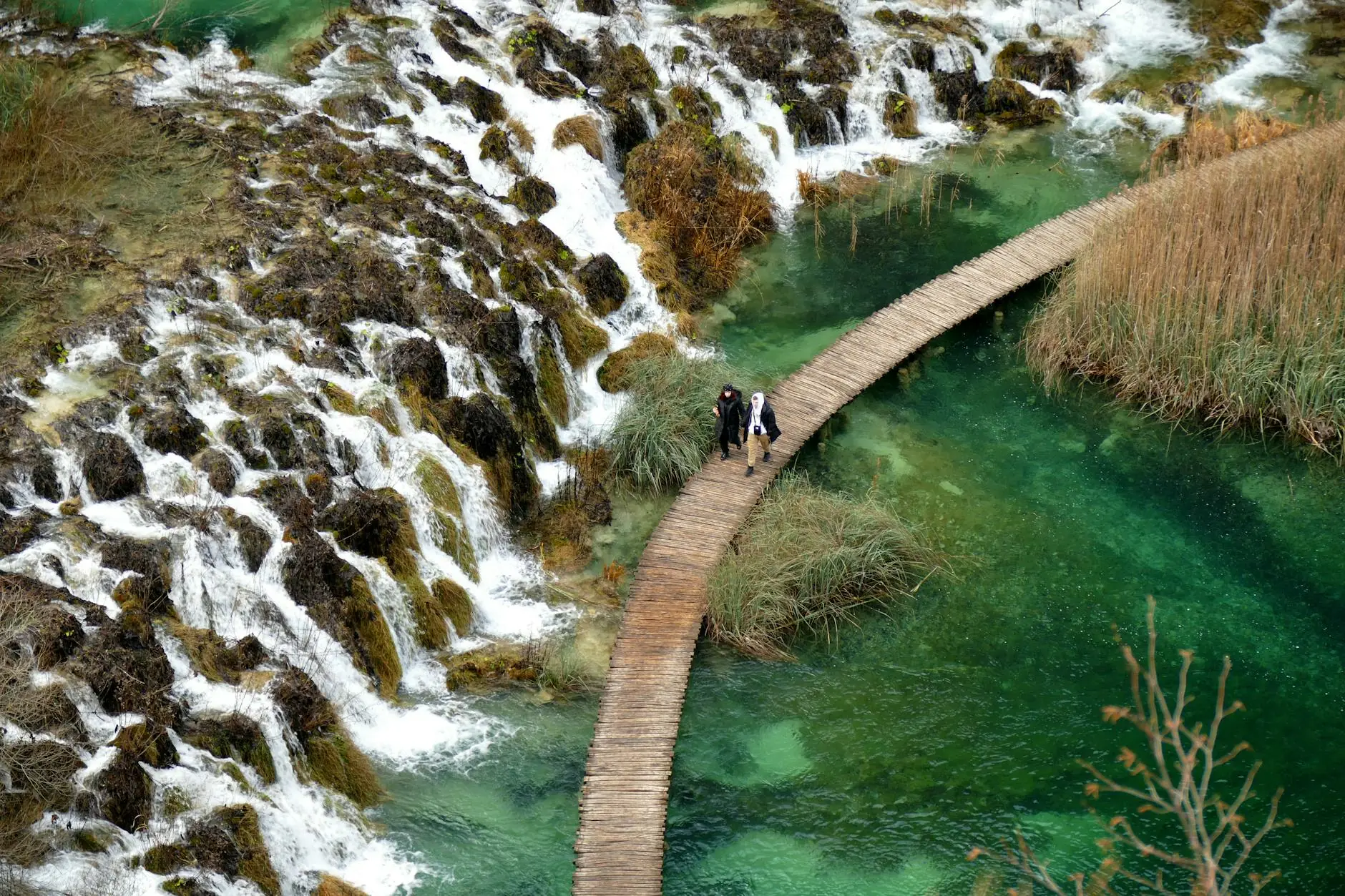 Plitvice Lakes waterfalls in Croatia