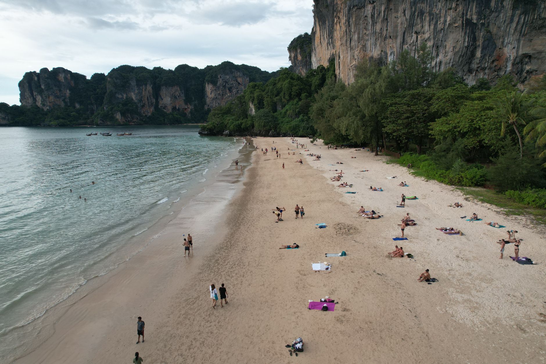 Railay Beach cliffs in Krabi Thailand