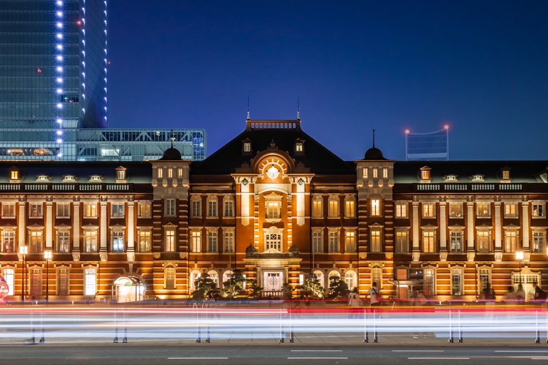 Tokyo Station near Ginza in central Tokyo at night