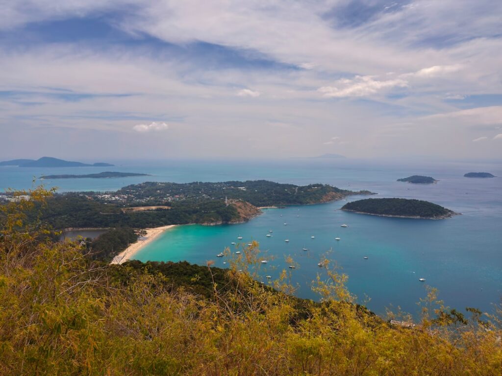 Phuket beach and island viewpoint in Thailand