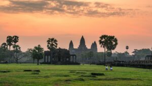 Angkor Wat sunrise near Siem Reap Cambodia