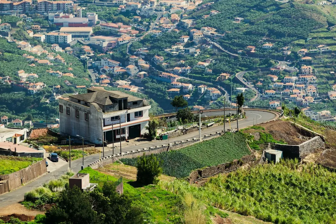 A steep mountain road in Madeira