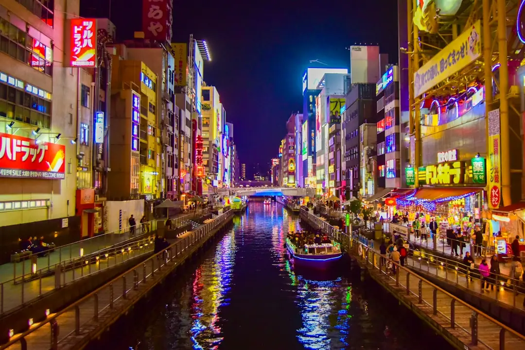 Dotonbori neon lights in Osaka at night