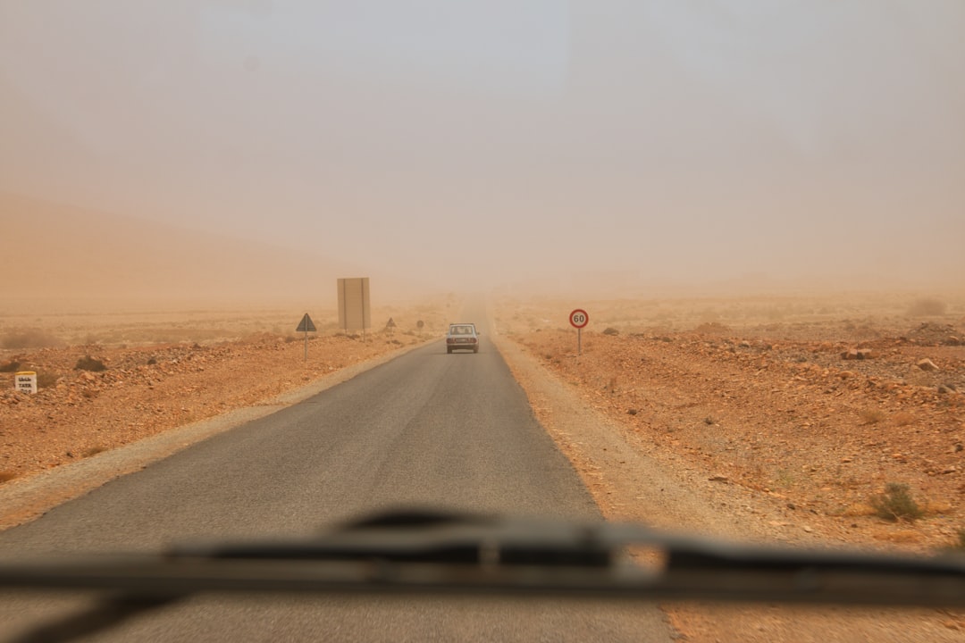A desert road in Morocco