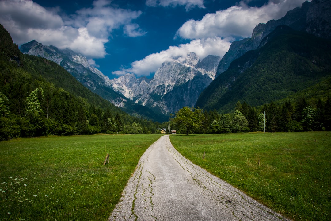 Vrsic Pass mountain road in Slovenia