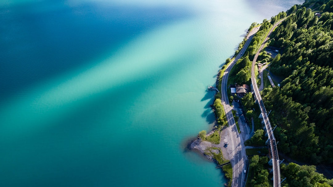 Switzerland lake road trip car