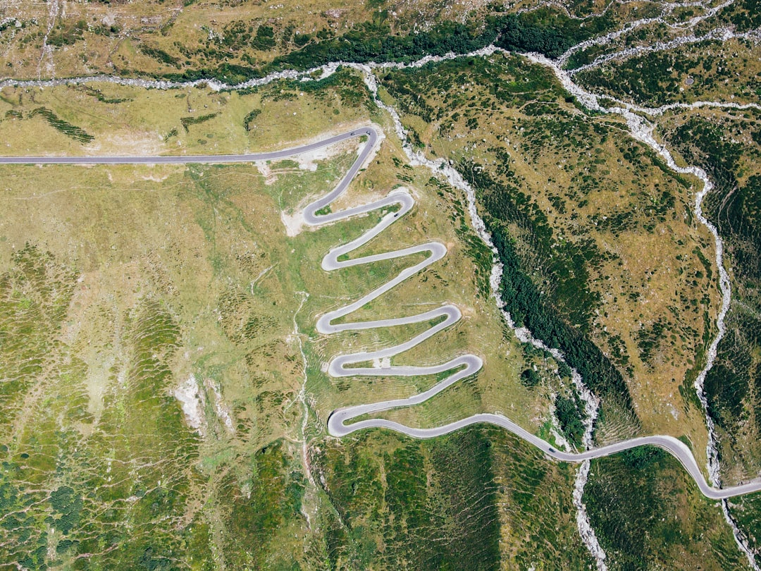 Switzerland mountain pass driving car