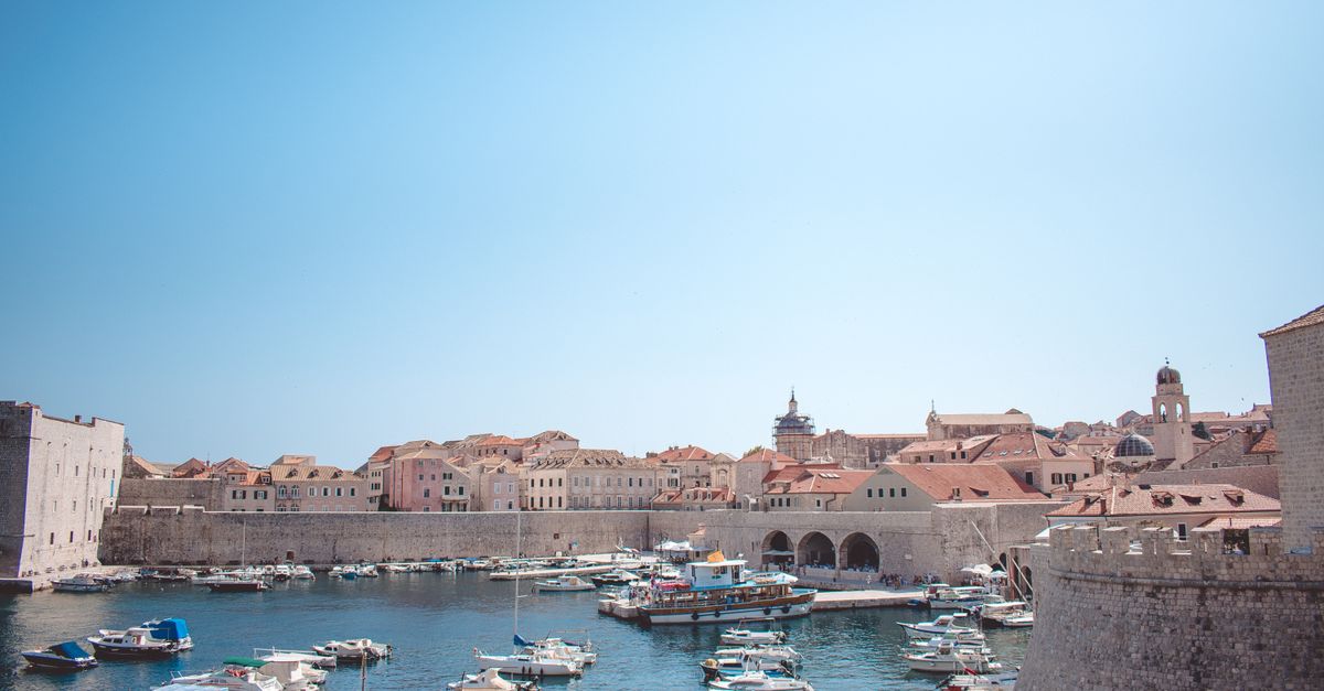 Boats in Dubrovnik’s historic harbour