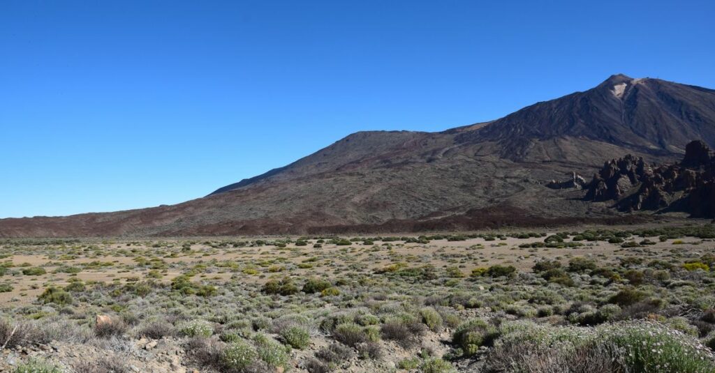 Mount Teide above the volcanic landscape of Tenerife